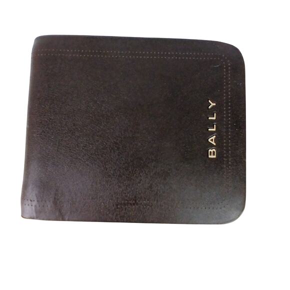 Bally Men's Smooth Brown Leather Bi-Fold Wallet - Picture 1 of 9